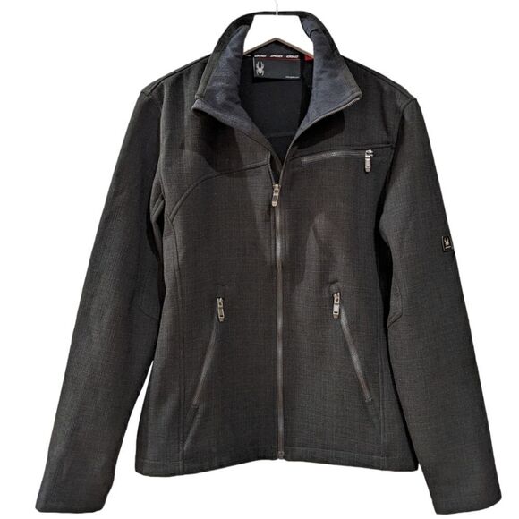 Spyder Men's Transport Soft Shell Jacket in Black Size S 2014 Edition - Picture 2 of 7